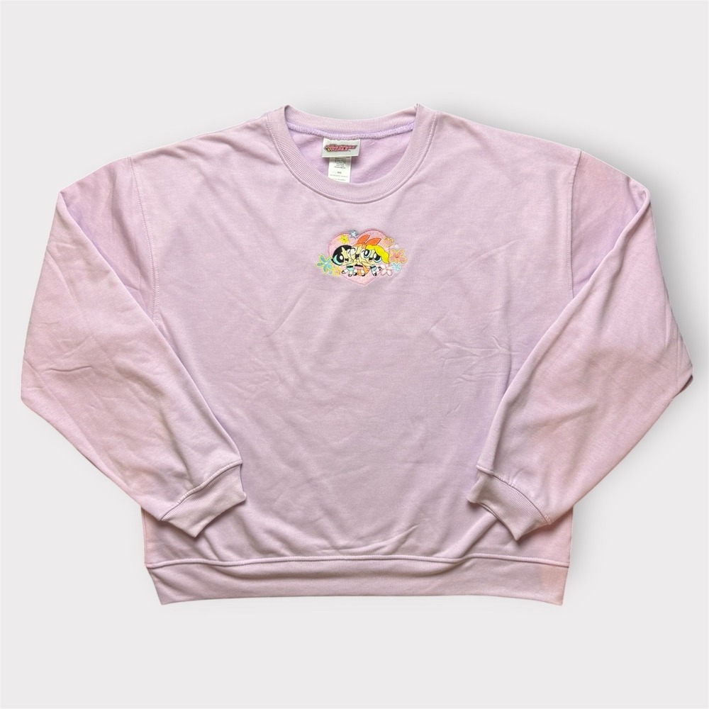 Powerpuff Girls Jerry Leigh Purple‎ Embroidered Sweatshirt XXL